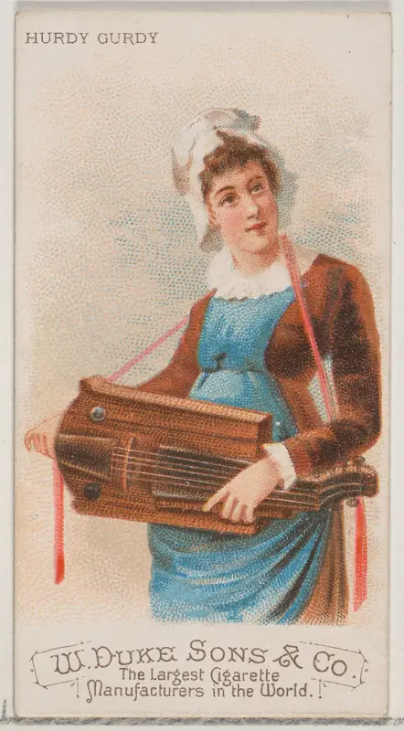 Hurdy Gurdy, from the Musical Instruments series (N82) for Duke brand cigarettes Wall Art by W. Duke, Sons & Co. - High-Resolution Digital Print