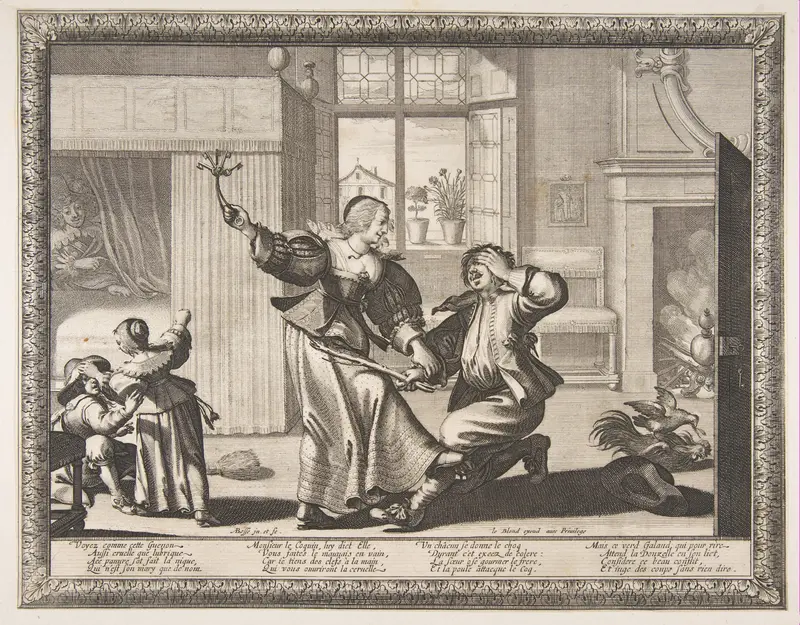 Husband-Beater Wall Art by Abraham Bosse - High-Resolution Digital Print
