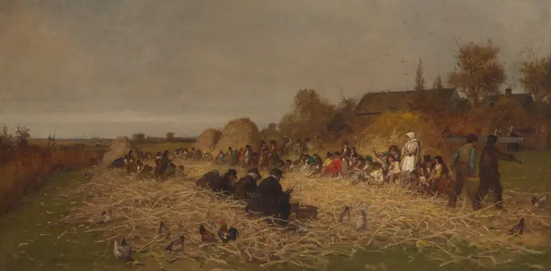 Husking Bee, Island of Nantucket Wall Art by Eastman Johnson - High-Resolution Digital Print