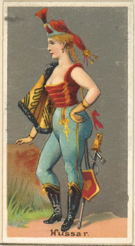 Hussar, from the Occupations for Women series (N166) for Old Judge and Dogs Head Cigarettes Wall Art by Goodwin & Company - High-Resolution Digital Print