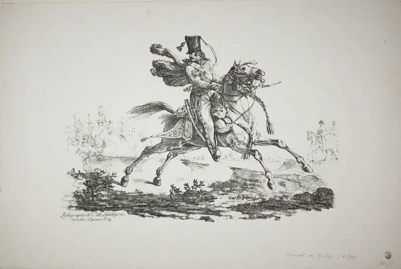 Hussard Galloping Wall Art by Carle Vernet - High-Resolution Digital Print