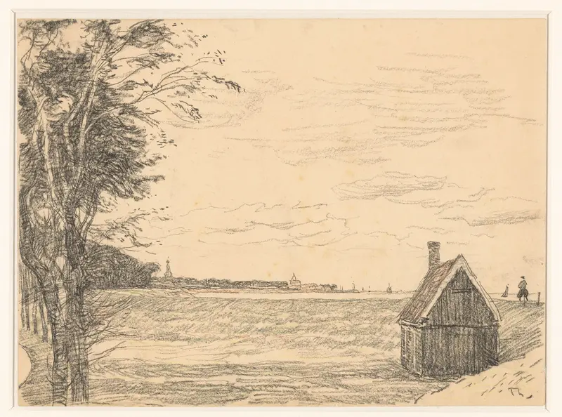 Hutje aan de dijk bij Enkhuizen Wall Art by Willem Bastiaan Tholen - High-Resolution Digital Print
