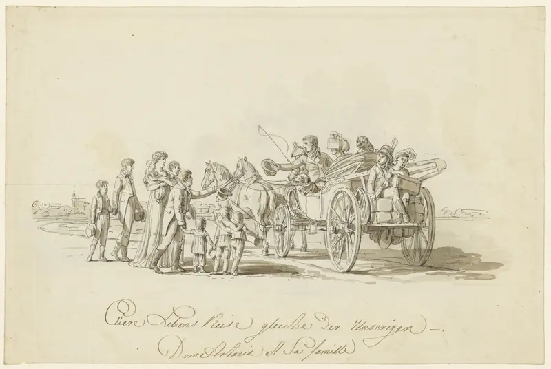 Huwelijkswens van Domenico Artaria en zijn familie Wall Art by Domenico Artaria - High-Resolution Digital Print