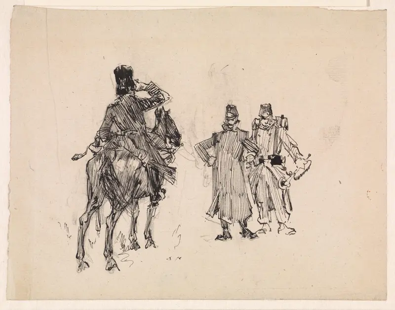 Huzaar te paard, saluerend Wall Art by Edzard Koning - High-Resolution Digital Print