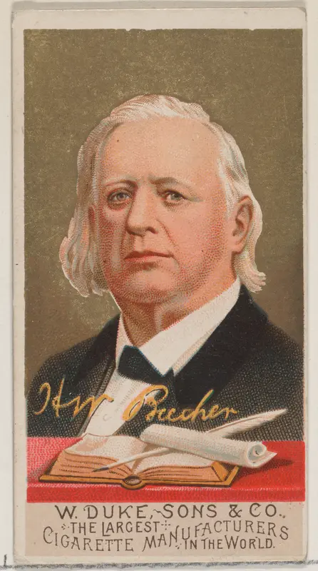 H.W. Beecher, from the series Great Americans (N76) for Duke brand cigarettes Wall Art by W. Duke, Sons & Co. - High-Resolution Digital Print