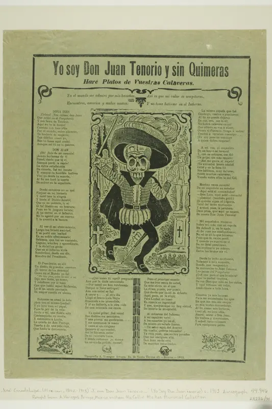 I Am Don Juan Tenorio Wall Art by José Guadalupe Posada - High-Resolution Digital Print