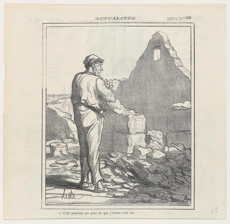 I didn't vote yes for this!, from "News of the day" Wall Art by Honoré Daumier - High-Resolution Digital Print
