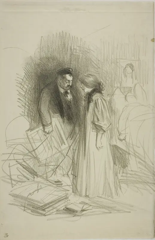"I don't dare take them down yet...it would hurt him too much" Wall Art by Jean Louis Forain - High-Resolution Digital Print