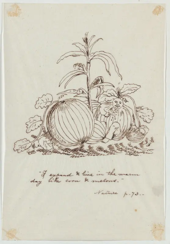 I Expand and Live in the Warm Day Like Corn and Melons (Illustration for Ralph Waldo Emerson's "Nature") Wall Art by Christopher Pearse Cranch - High-Resolution Digital Print