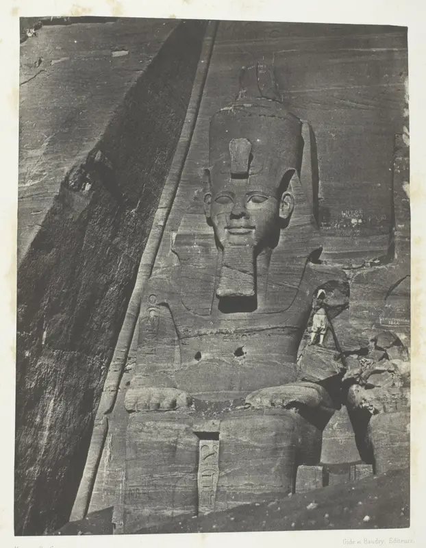 Ibsamboul, Colosse Oriental Du Grand Spéos De Phrè; Nubie, plate 103 from the album "Egypte, Nubie, Palestine et Syrie" (1852)