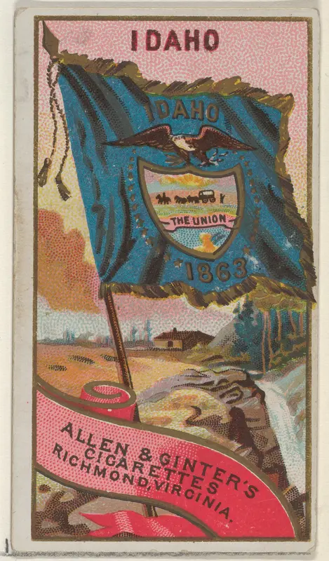 Idaho, from Flags of the States and Territories (N11) for Allen & Ginter Cigarettes Brands Wall Art by Allen & Ginter - High-Resolution Digital Print