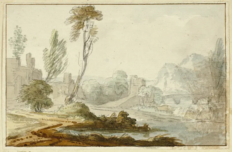 Idyllic Landscape Wall Art by Jean Baptiste Claude Chatelain - High-Resolution Digital Print