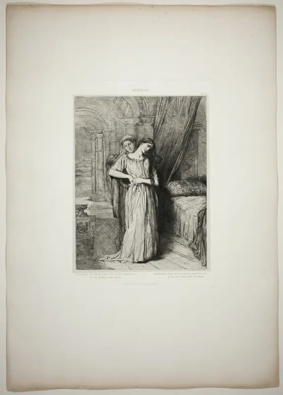 If I Do Die Before Thee, plate eight from Othello Wall Art by Théodore Chassériau - High-Resolution Digital Print
