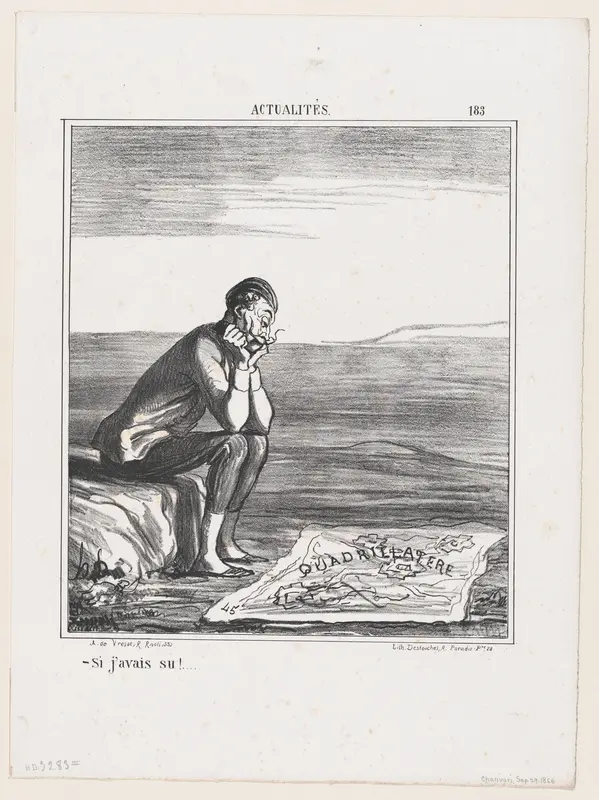 If I had known....., from 'News of the day,' published in "Le Charivari" Wall Art by Honoré Daumier - High-Resolution Digital Print