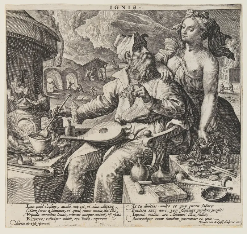 Ignis (Fire), from The Elements Wall Art by Crispijn van de Passe, I - High-Resolution Digital Print