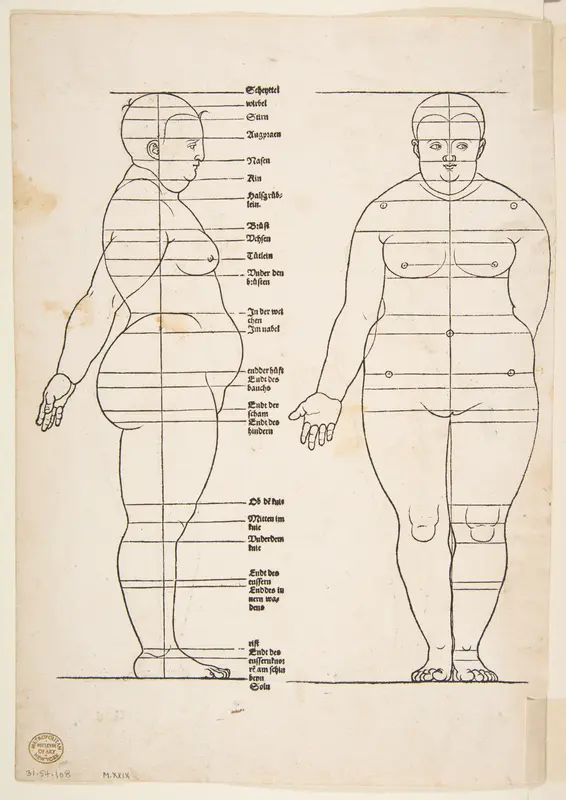 IIllustration from Dürer's "Vier Bucher von Menslicher Proportion" Wall Art by Albrecht Dürer - High-Resolution Digital Print