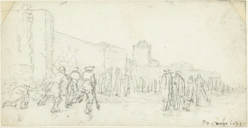 IJsvermaak bij de Zijlpoort te Haarlem Wall Art by Unknown - High-Resolution Digital Print