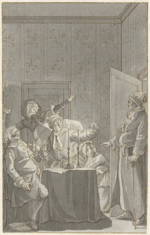 Illustratie voor het toneelstuk Het mislukt bedrog van F.W. Gotter Wall Art by Reinier Vinkeles (I) - High-Resolution Digital Print