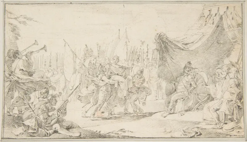 Illustration for a Book: General Carried in Triumph Wall Art by Giovanni Battista Tiepolo - High-Resolution Digital Print