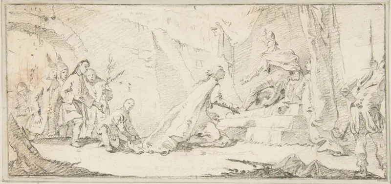 Illustration for a Book:  Supplicants Imploring an Emperor for Peace Wall Art by Giovanni Battista Tiepolo - High-Resolution Digital Print