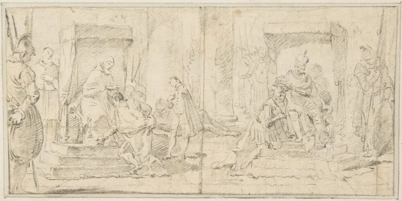 Illustration for a Book: Two Scenes of Coronation Wall Art by Giovanni Battista Tiepolo - High-Resolution Digital Print