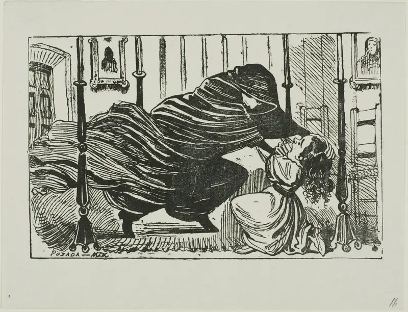 Illustration for a Story Wall Art by José Guadalupe Posada - High-Resolution Digital Print