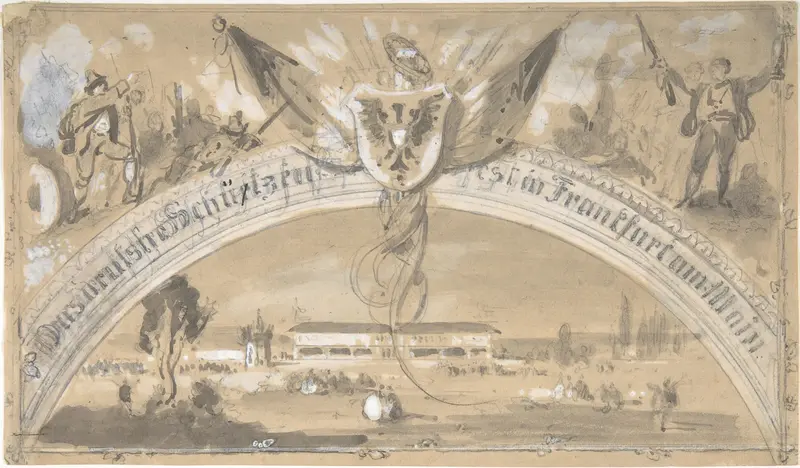 Illustration for Civic Celebration (?) Wall Art by Anonymous, German, 19th century - High-Resolution Digital Print
