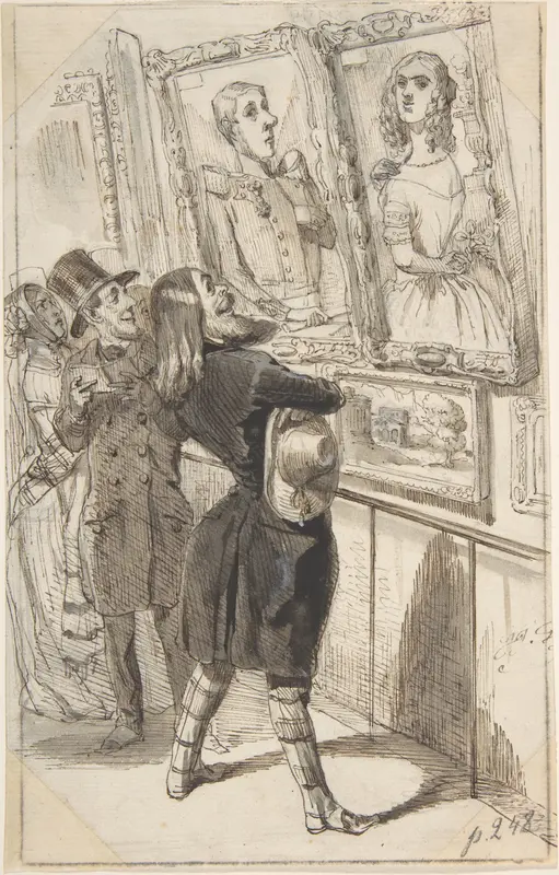 Illustration for Jérôme Paturot à la recherche d'une position sociale (Jérôme Patruot in Search of a Social Position), by Louis Reybaud, Paris, 1846 Wall Art by J. J. Grandville - High-Resolution Digital Print