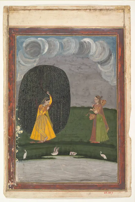 Illustration from a Ragamala Series (Garland of Musical Modes) Wall Art by Unknown - High-Resolution Digital Print