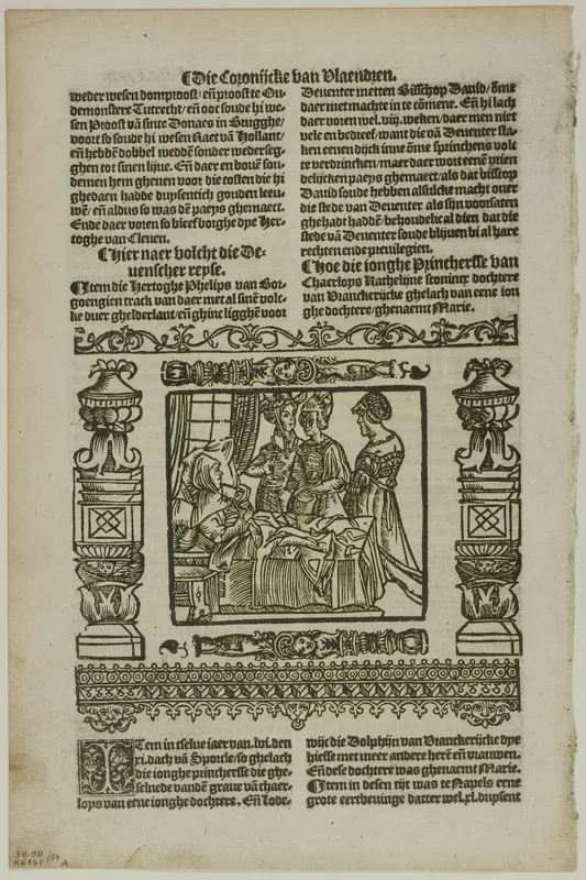 Illustration from Coronijke van Flaendren, plate 59 from Woodcuts from Books of the XVI Century Wall Art by Unknown artist - High-Resolution Digital Print