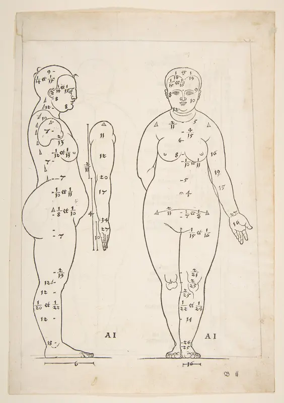 Illustration from Dürer's "Vier Bucher von Menslicher Proportion" Wall Art by Albrecht Dürer - High-Resolution Digital Print