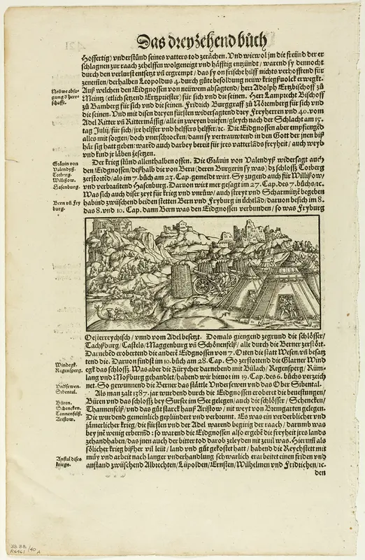 Illustration from Gemeiner loblicher Eydgnoschaft Chronick, plate 40 from Woodcuts from Books of the XVI Century Wall Art by Unknown artist - High-Resolution Digital Print