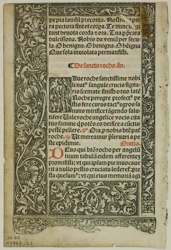 Illustration from Horae, plate 63 from Woodcuts from Books of the XVI Century Wall Art by Unknown artist - High-Resolution Digital Print