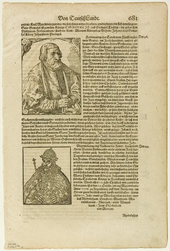 Illustration from "Kosmographie" by Sebastian Munster, plate 46 from Woodcuts from Books of the XVI Century Wall Art by Unknown artist - High-Resolution Digital Print