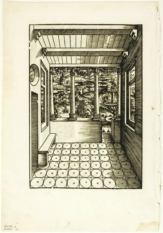 Illustration from Kunst des Messens (The Art of Measurement), plate eight from Woodcuts from Books of the XVI Century Wall Art by Monogrammist H.H. - High-Resolution Digital Print