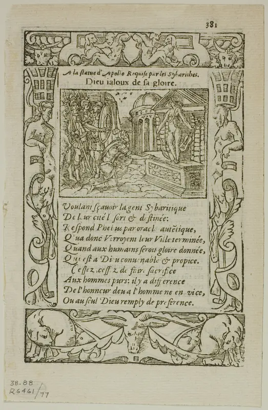 Illustration from Le Pegme by Lanteaume de Romieu Cousteau, plate 77 from Woodcuts from Books of the XVI Century Wall Art by Unknown artist - High-Resolution Digital Print