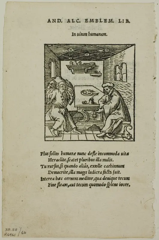 Illustration from Livret des Emblemes by Andreas Alciatus, plate 66 from Woodcuts from Books of the XVI Century Wall Art by Unknown artist - High-Resolution Digital Print
