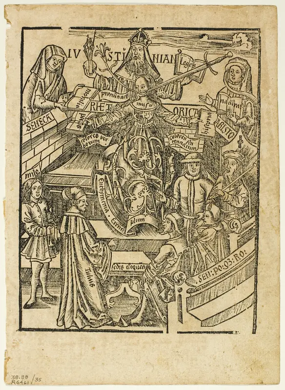 Illustration from Margarita philosophica, plate 35 from Woodcuts from Books of the XVI Century Wall Art by Unknown artist - High-Resolution Digital Print