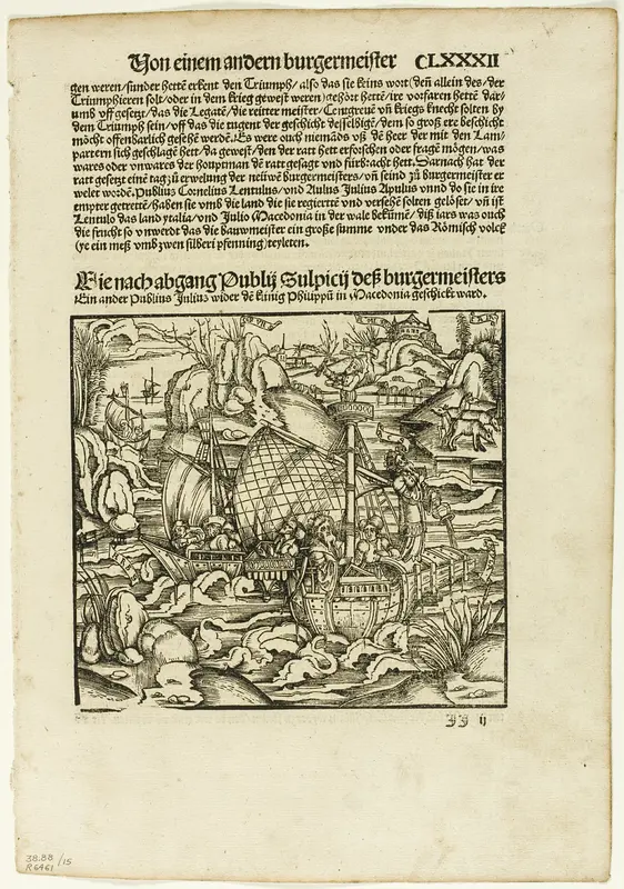 Illustration from Romische Historien, plate fifteen from Woodcuts from Books of the XVI Century Wall Art by Unknown artist - High-Resolution Digital Print