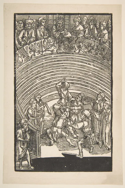 Illustration from "The Comedie of Terence", 19th century reprint by Albrecht Dürer - High-Resolution Digital Print