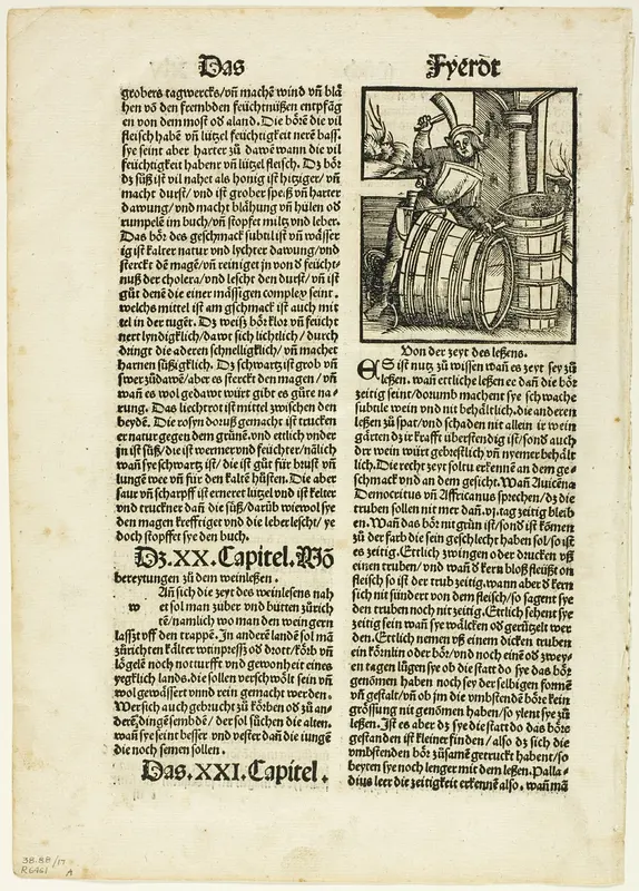 Illustration from Von dem nutz der ding, plate seventeen from Woodcuts from Books of the XVI Century Wall Art by Unknown artist - High-Resolution Digital Print