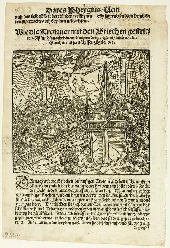 Illustration from Von dem Troianischen Krieg, plate 24 from Woodcuts from Books of the XVI Century Wall Art by Hans Weiditz, II - High-Resolution Digital Print