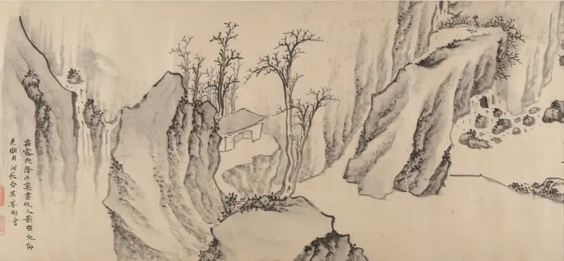 Illustration of Su Shi’s “Second Rhapsody on Red Cliff” Wall Art by Zhang Ruitu - High-Resolution Digital Print