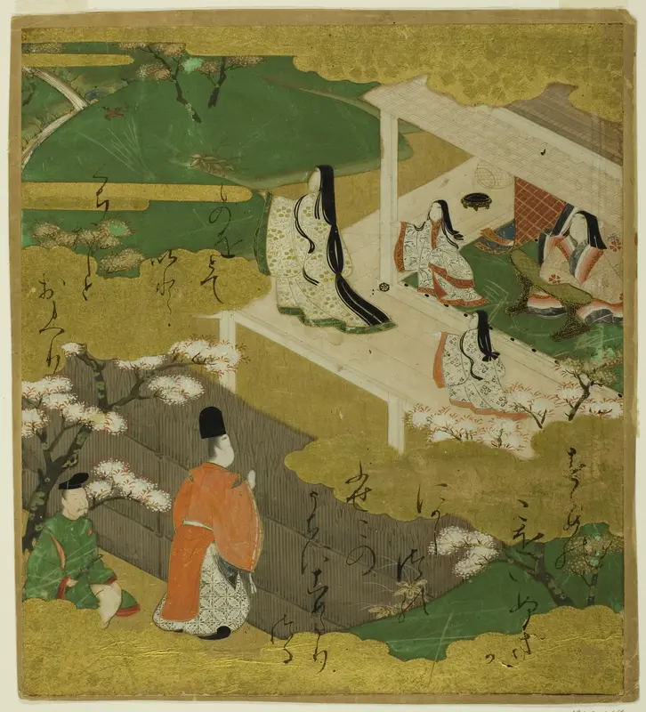 Illustration of the Tale of Genji, chapter 5 Waka-Murasaki