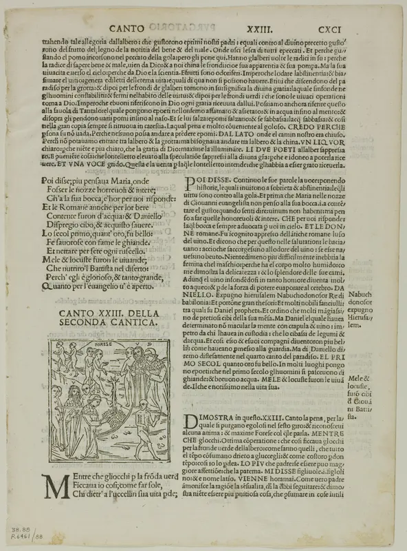 Illustration to Comedia di Danthe Alighieri, Purgatory, Canto XXIII, plate 88 from Woodcuts from Books of the XVI Century Wall Art by Unknown artist - High-Resolution Digital Print