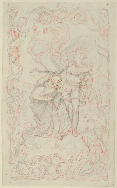 Illustration to the Tempest: Caliban, Ferdinand and Ariel Wall Art by Henry Courtney Selous - High-Resolution Digital Print