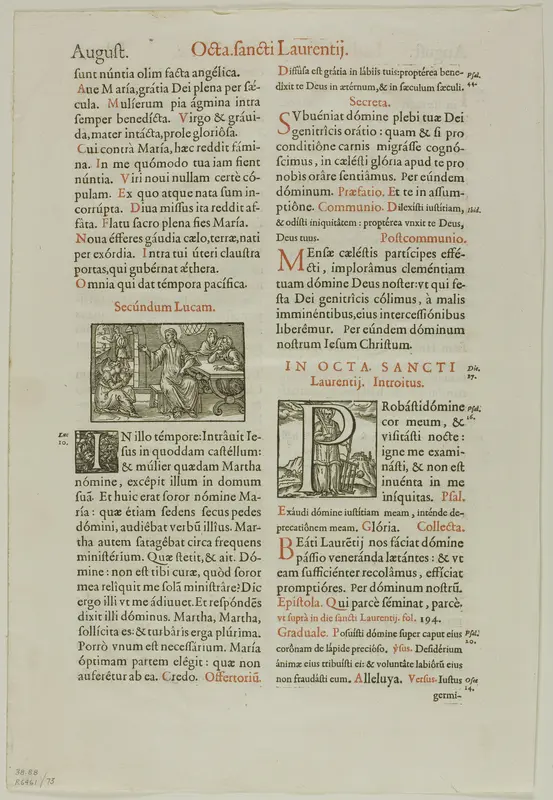 Illustrations from Missale secundum ritum et ordinem sacri ordinis Praemonstratensis, plate 73 from Woodcuts from Books of the XVI Century Wall Art by Unknown artist - High-Resolution Digital Print