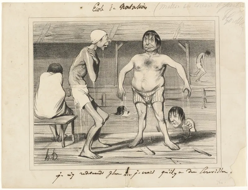 I'm Not Going in There Anymore! - I Think There are Crayfish Down There..., plate one from Les Baigneurs