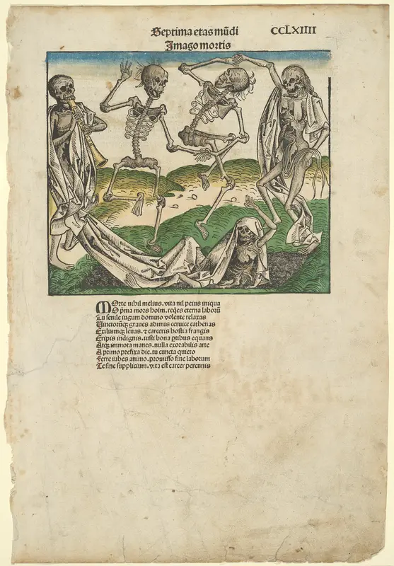 Image of Death (Imago Mortis), from the Nuremberg Chronicle Wall Art by Michel Wolgemut - High-Resolution Digital Print
