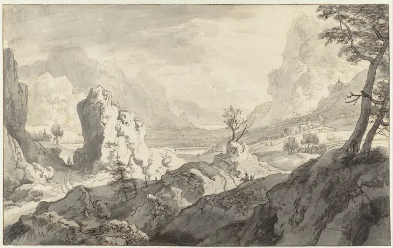 Imaginary Mountain Landscape Wall Art by Jan van Aken - High-Resolution Digital Print